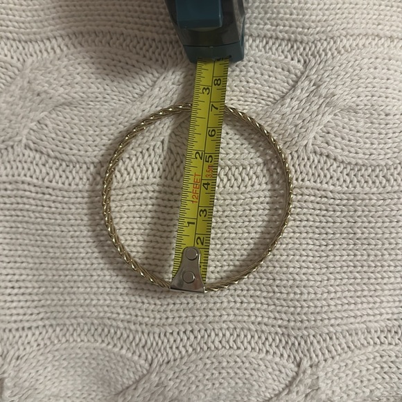 Light Gold Weaved Bangle Bracelet - Picture 7 of 8